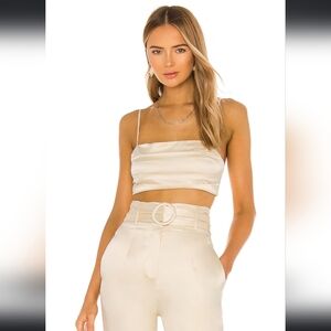 NEW-Revolve-Camila Coehlo Jada Crop Top in Vanilla